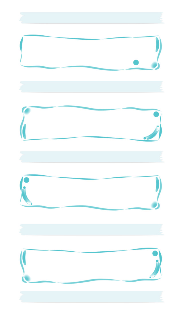 高清透明PNG文字边框装饰素材，设计元素图片下载