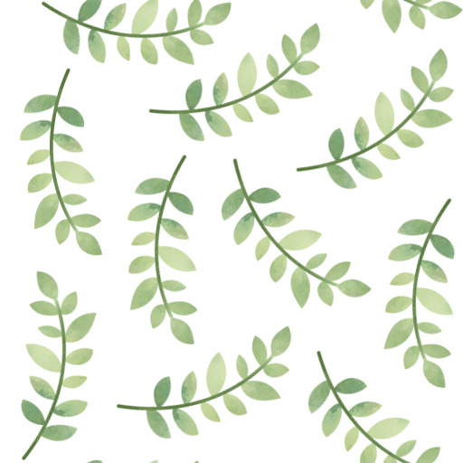 高清透明水彩叶子底纹PNG图，植物装饰设计素材免费下载