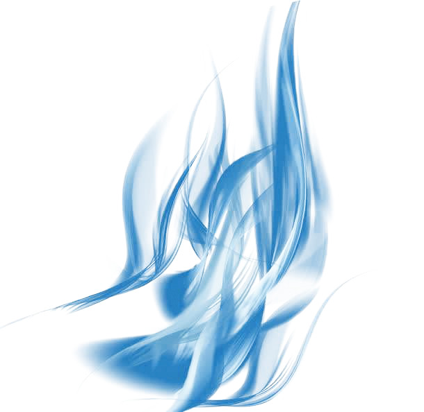 高清透明蓝色火焰PNG装饰特效素材免费下载