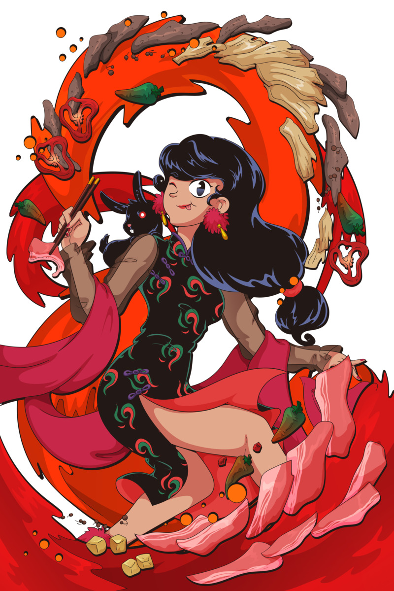 火锅手绘卡通创意元素，高清透明PNG/PSD设计素材免费下载