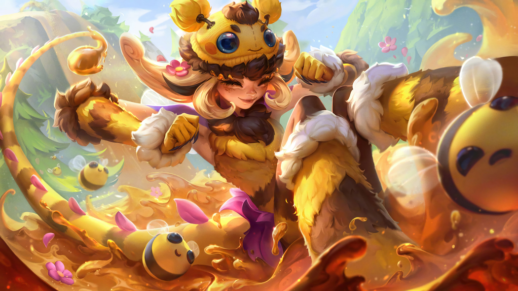LOL英雄联盟，小蜜蜂妮蔻8K超清（7680x4320）游戏壁纸下载
