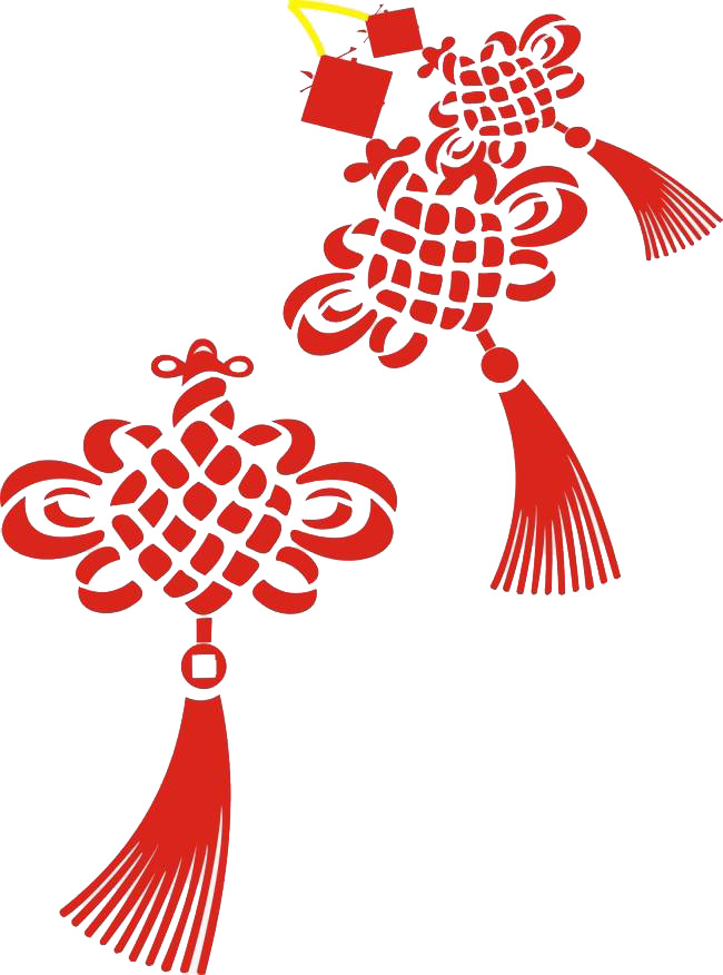 鼠年剪纸韵味节日元素高清PNG透明图，元旦春节元宵设计素材下载