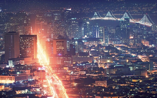 城市车水马龙高清透明PNG背景素材，banner海报设计专用下载