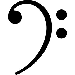 高清透明低音谱号PNG图标，免扣设计素材下载