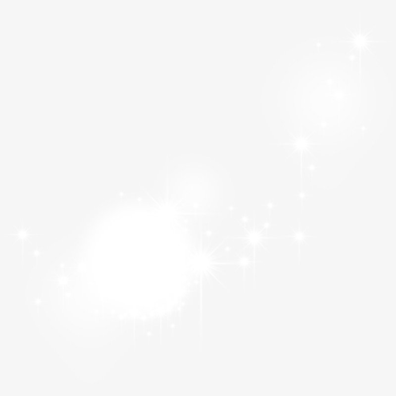 高清透明PNG白色动感星光发光线框设计素材下载