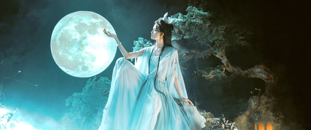 陈都灵镜花水月主题4K高清壁纸，3440x1440带鱼屏美女图下载