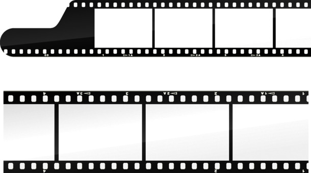 电影胶片高清透明PNG装饰图案设计素材免费下载