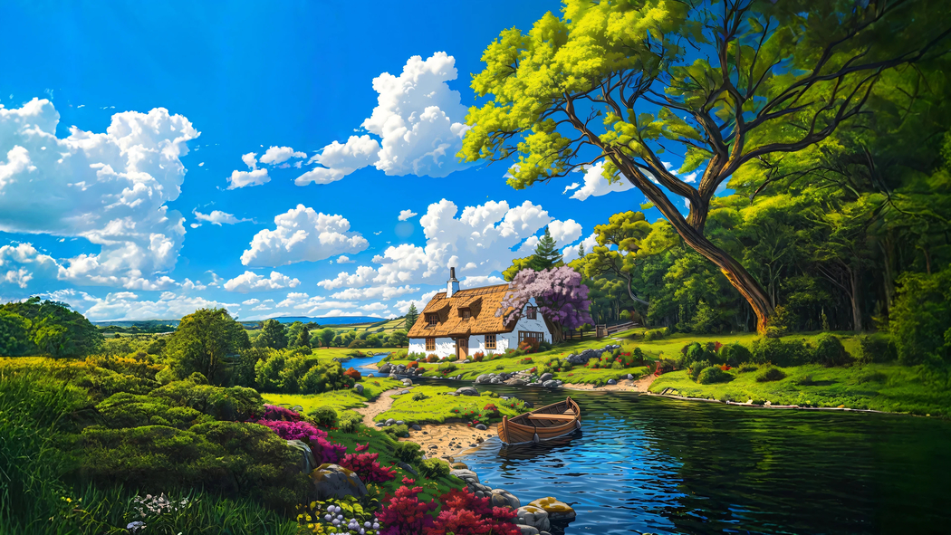 4K超清梦中伊甸园风景桌面壁纸，3840x2160高清大图免费下载