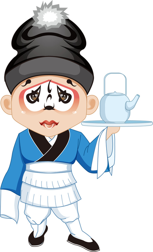 高清透明PNG京剧戏曲卡通人物免扣图标设计素材下载