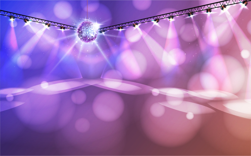 四色炫彩舞台背景高清透明PNG图片，设计素材场景背景一键下载