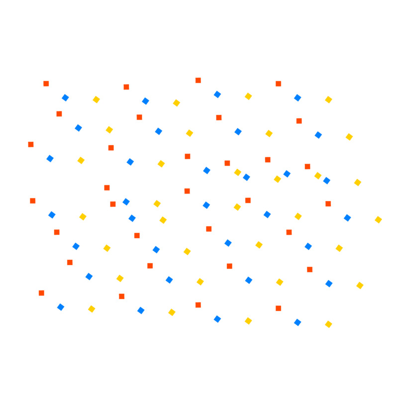 高清透明彩色卡通活动碎片与彩带漂浮元素设计素材PNG下载