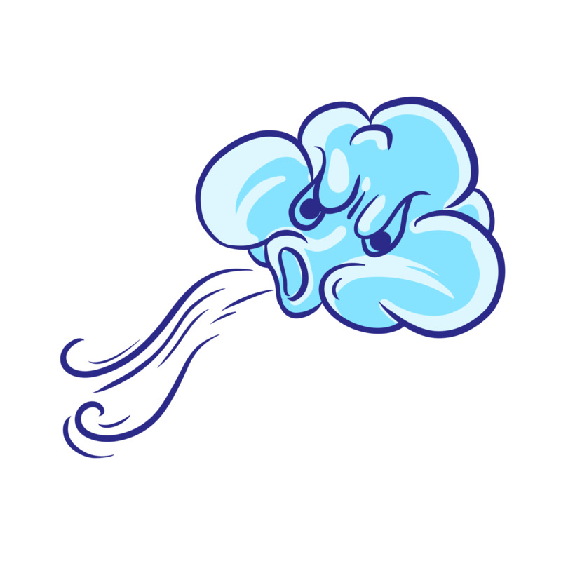 刮风天气高清透明PNG免扣气象元素图片设计素材下载