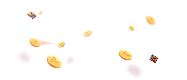 高清透明PNG金币漂浮元素及其他设计素材免费下载