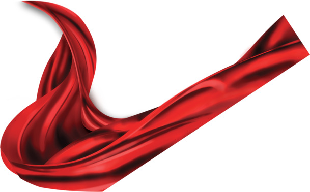 高清透明红色开业漂浮彩带PNG漂浮元素设计素材下载