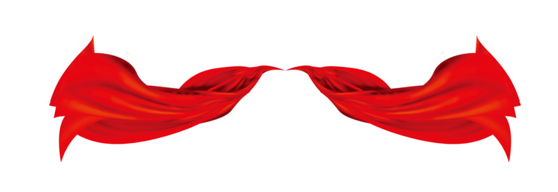 红绸彩带高清透明PNG漂浮元素设计素材免费下载