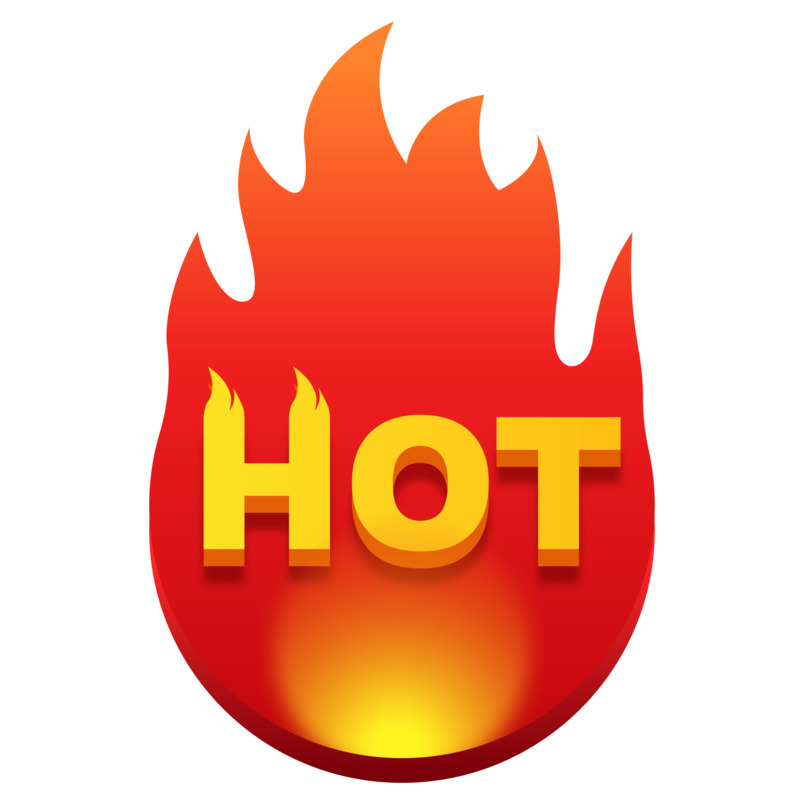 高清透明HOT火焰标签PNG免扣设计素材下载 高清透明HOT火焰标签PNG免扣设计素材下载
