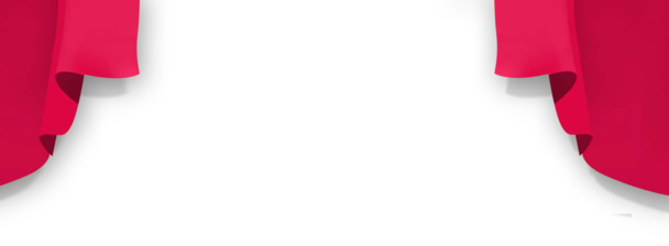 高清透明PNG海报红帘子与彩带漂浮元素PSD设计素材免费下载