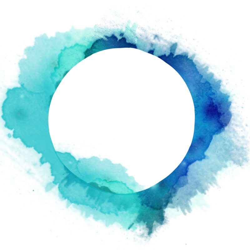 高清绿色涂鸦泼墨边框PSD与PNG透明装饰素材免费下载