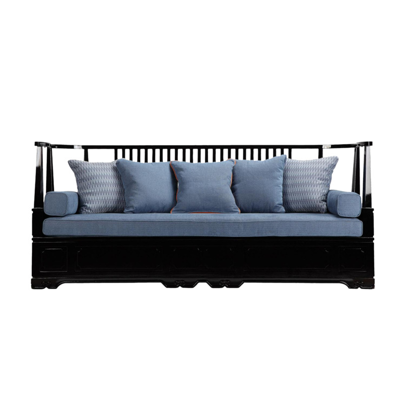 新中式简约大气实物沙发高清PNG透明背景装饰设计素材下载