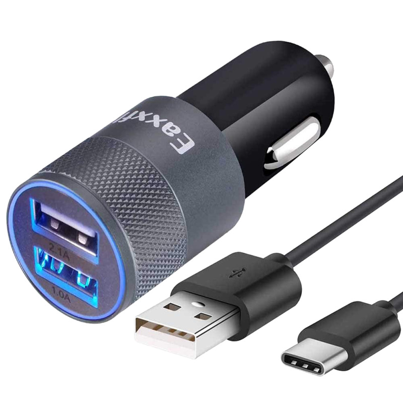 小米汽车充电器PNG透明高清图+PSD生活用品设计装饰素材下载