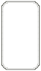 古风镂空圆角矩形高清透明PNG边框装饰素材下载