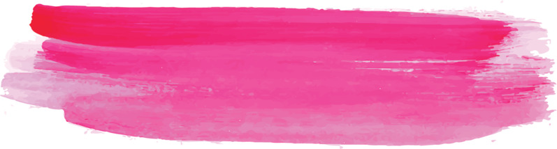 粉红色水彩涂鸦笔刷，高清透明PNG装饰元素与AI格式墨迹笔触设计素材下载