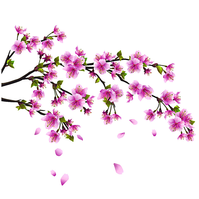 高清透明桃花花瓣漂浮元素PNG设计素材免费下载