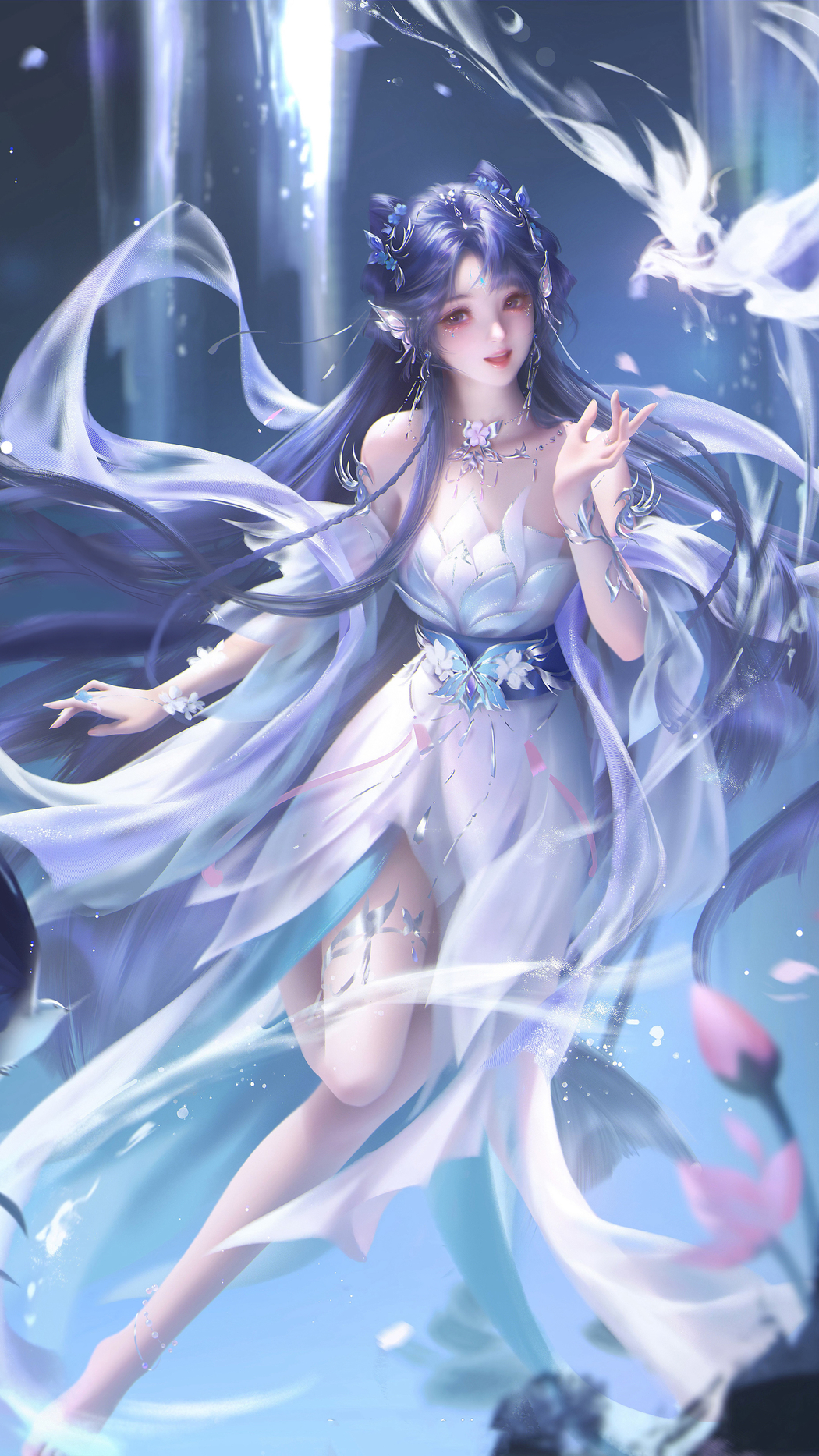 武动乾坤绫清竹同人，唯美竖屏4K高清手机壁纸2160x3840下载