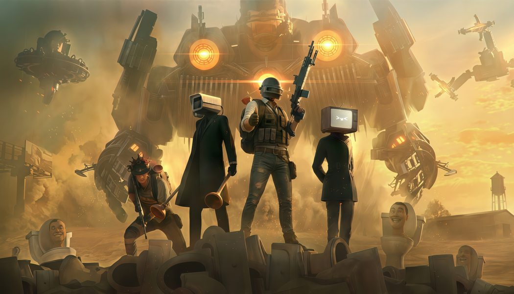 绝地求生PUBG，马桶人VS监控人主题 4K超高清游戏壁纸3840x2194下载