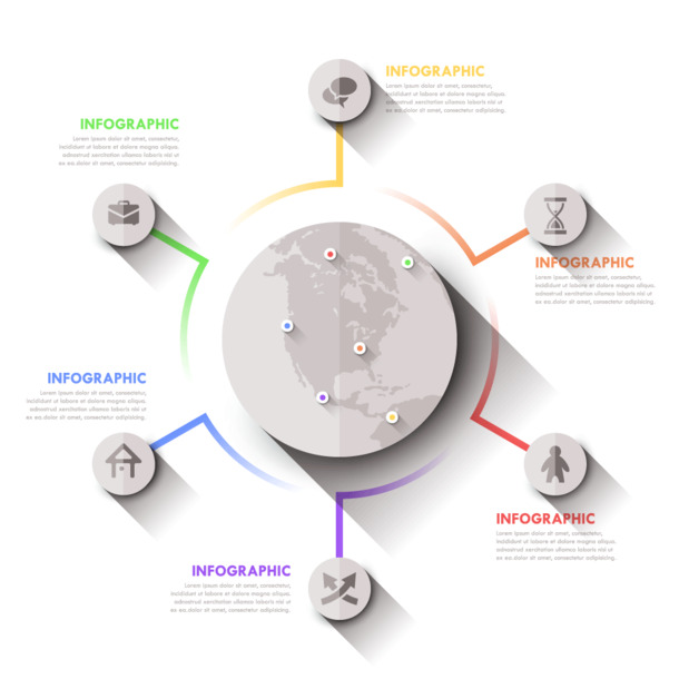 高清透明圆环线条PPT分类装饰元素PNG图片设计素材下载