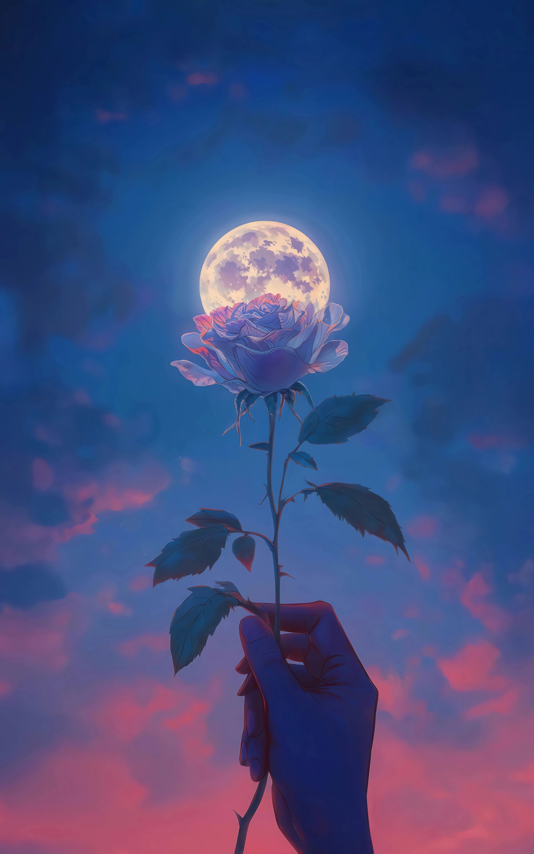 月之花瓣，4K高清竖屏手机唯美壁纸2400x3840下载