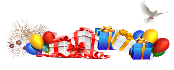 圣诞节设计素材，礼包气球高清PNG透明背景节日元素图片下载