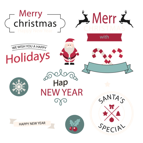 圣诞节高清透明PNG及AI格式创意设计素材下载