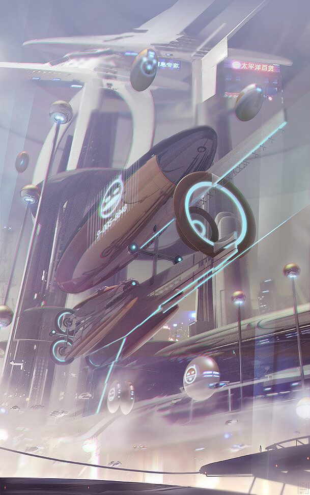 炫酷未来风火箭高清PNG透明背景素材，H5设计必备创意元素下载