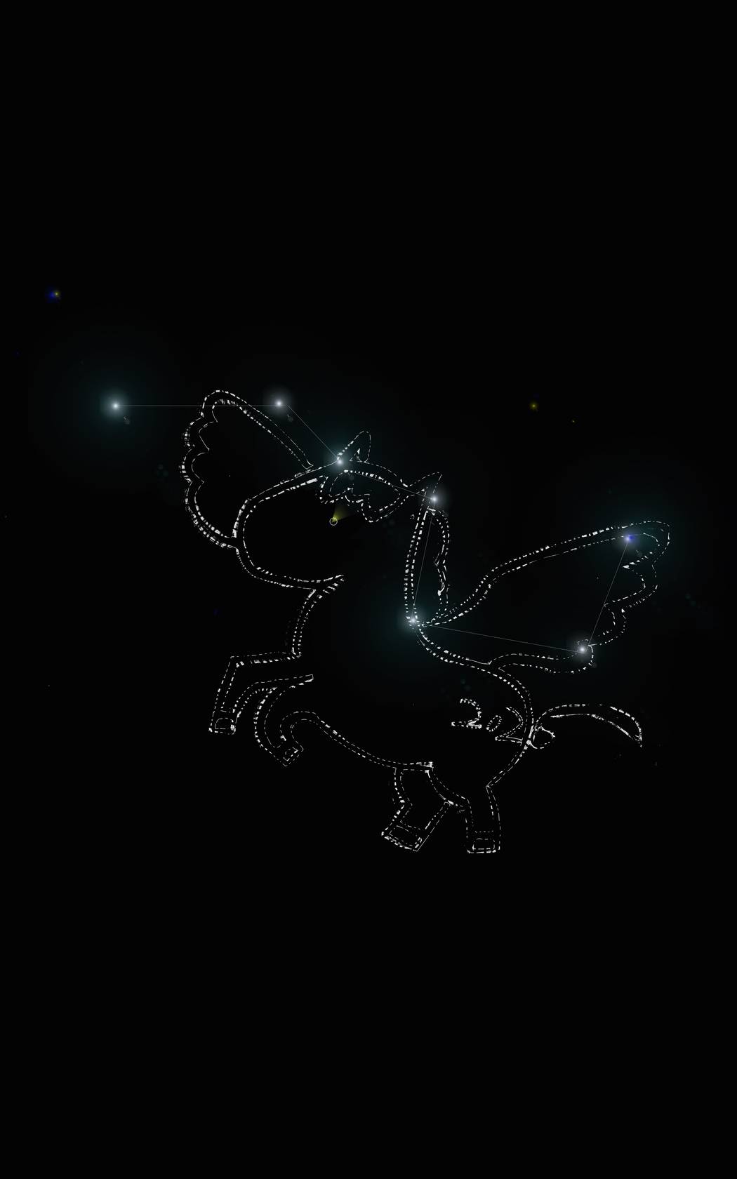 2026马年新年专属，简约小马点线风4K竖屏高清手机壁纸（2400x3840）下载