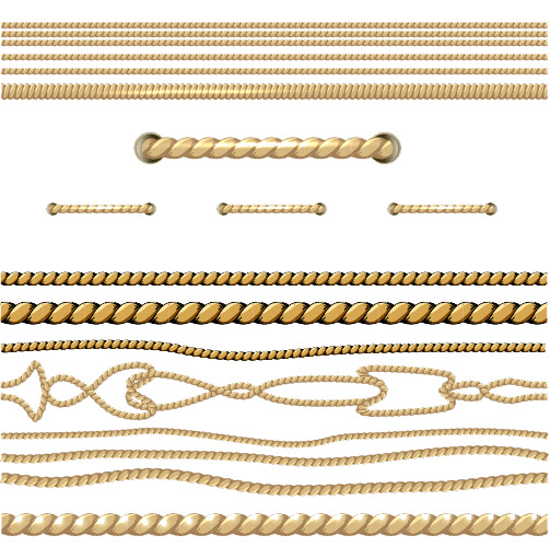 个性绳索缠绕高清透明PNG漂浮元素及其他设计素材下载