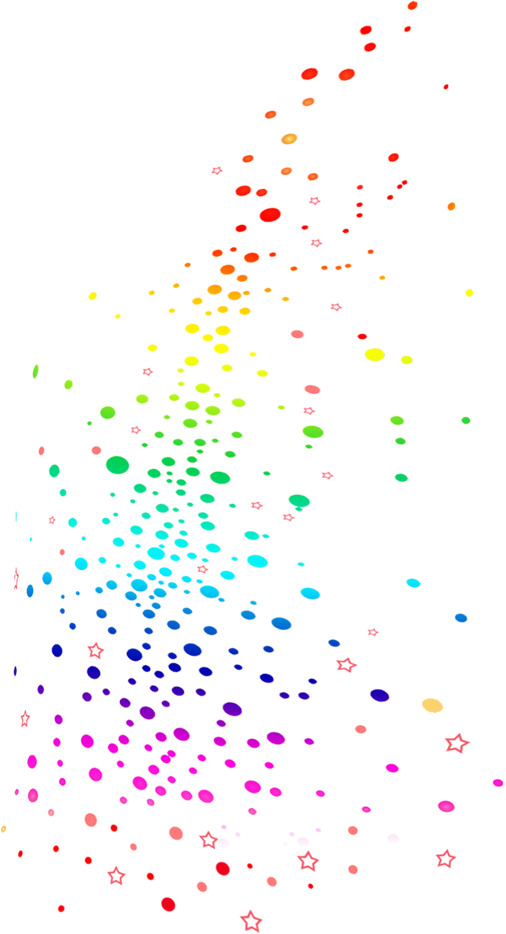 创意彩色卡通渐变圆形高清透明PNG漂浮元素设计素材下载