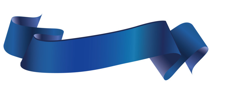 高清透明矢量蓝色飘带设计素材，漂浮彩带PNG图片下载