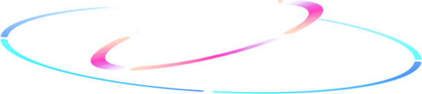 粉蓝圆环与彩带漂浮元素高清透明PNG设计素材下载