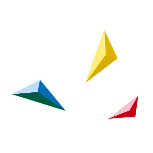 高清透明彩色立体棱角漂浮碎片PNG素材下载，创意漂浮元素设计必备