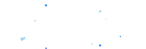 高清透明PNG漂浮元素，蓝色清新碎片礼花素材及其他设计图片下载