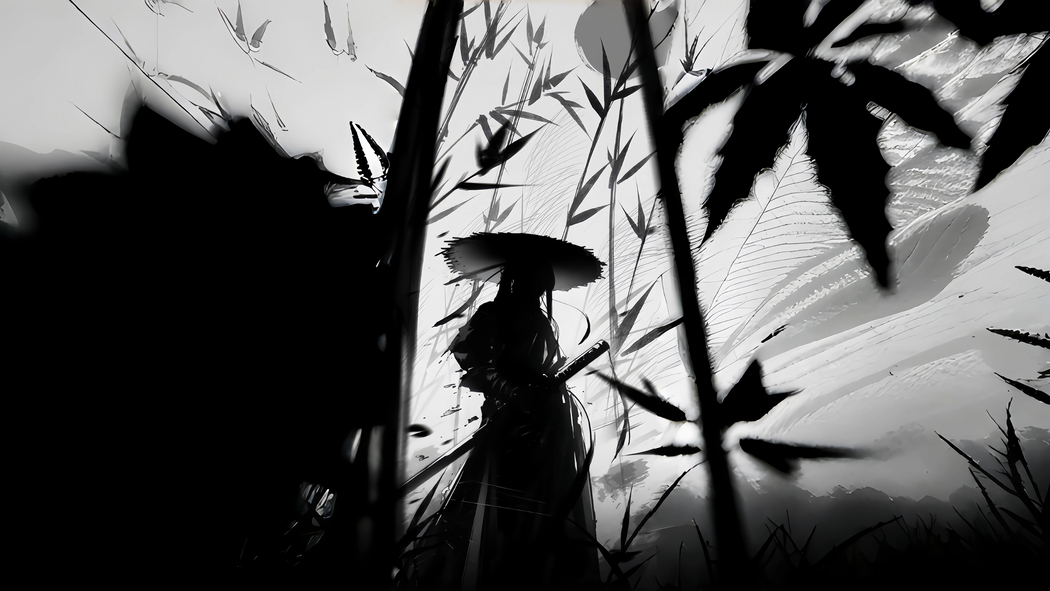 高清4K黑白武侠风,古风斗笠剑客动漫壁纸3840x2160下载 高清4K黑白武侠风,古风斗笠剑客动漫壁纸3840x2160下载