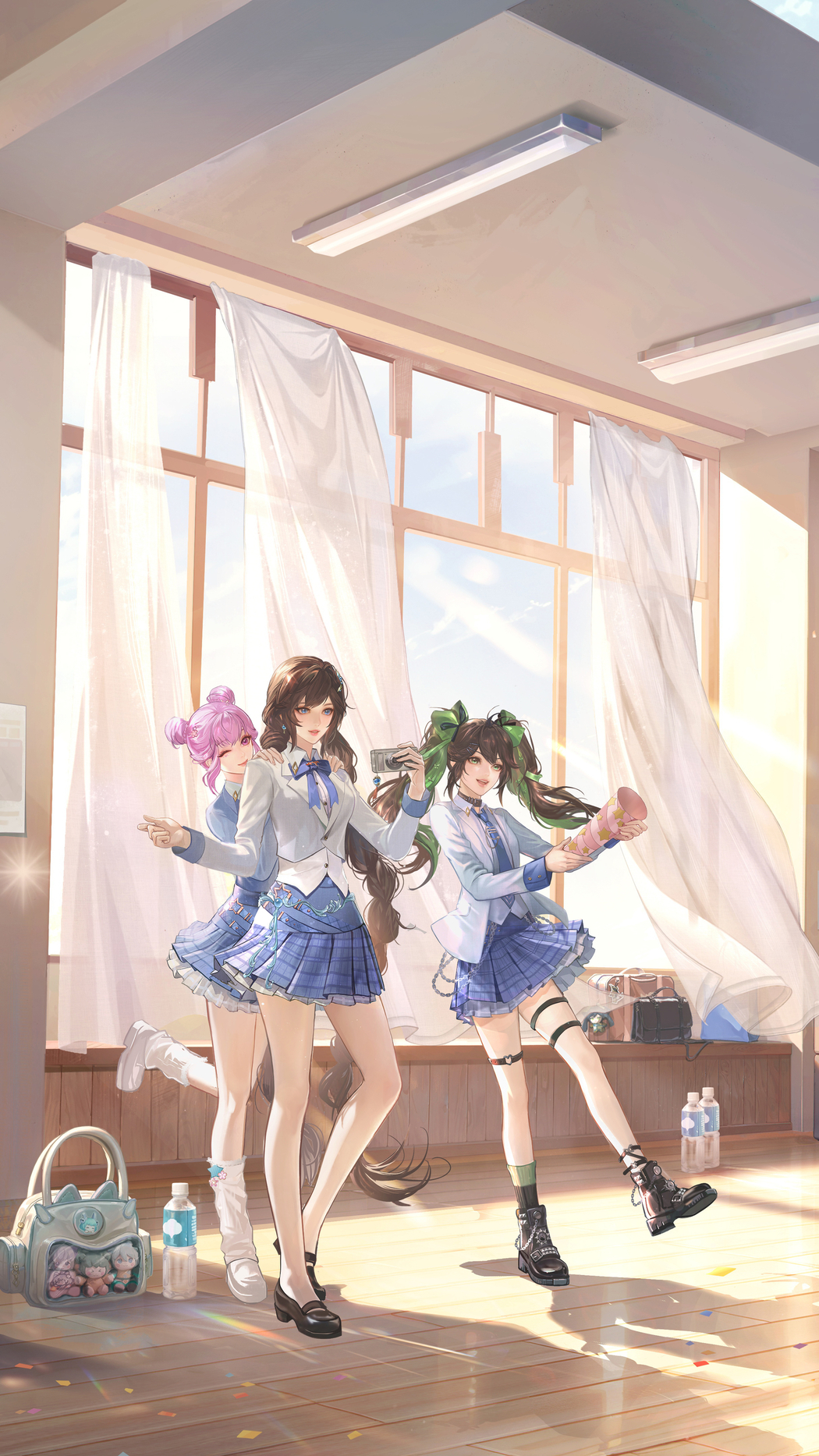 王者荣耀闪光计划,三位萌美女4K竖屏高清手机壁纸2160x3840下载 王者荣耀闪光计划,三位萌美女4K竖屏高清手机壁纸2160x3840下载