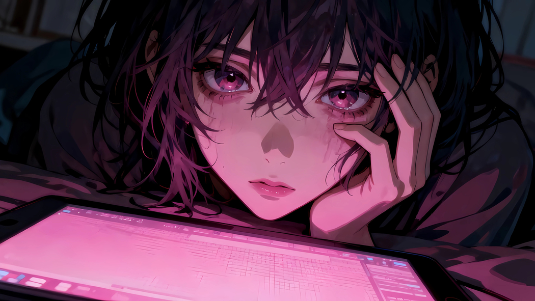 紫粉背景4K高清,粉瞳动漫少女壁纸3840x2160下载 紫粉背景4K高清,粉瞳动漫少女壁纸3840x2160下载