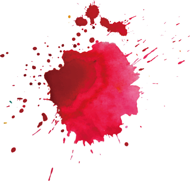 高清矢量红色墨点笔触PNG透明装饰素材图片设计下载