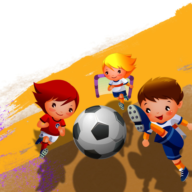 高清透明PNG与PSD格式，青少年足球赛墨迹笔触装饰元素设计素材下载