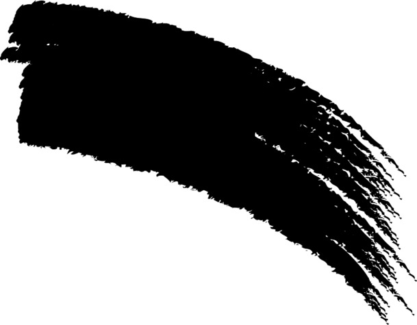 高清透明水墨笔刷与墨迹笔触PNG装饰元素设计素材免费下载