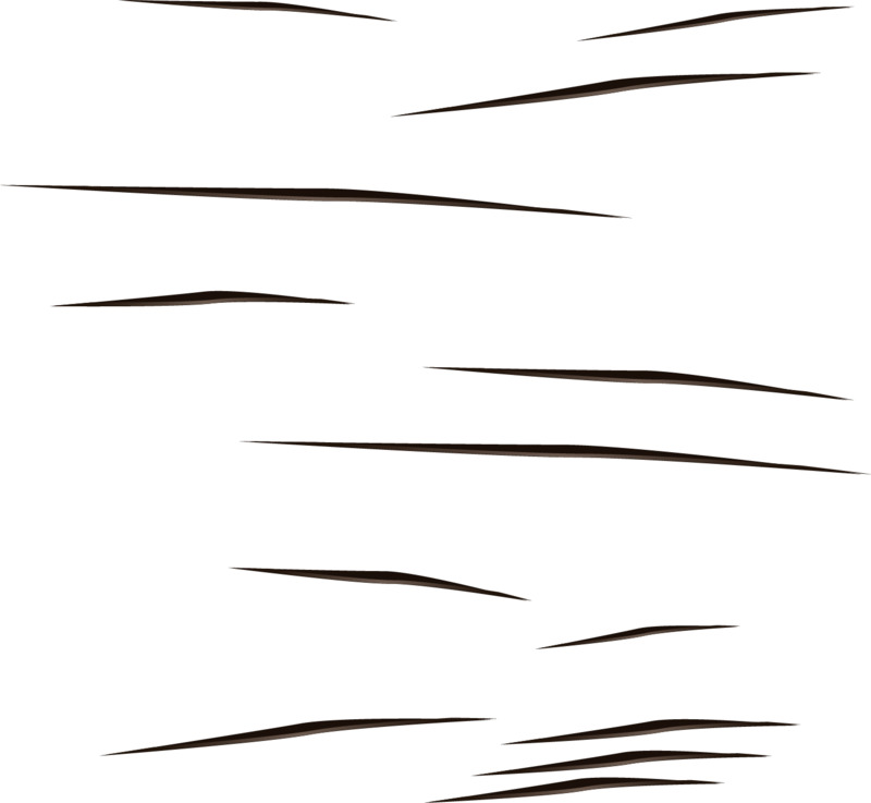 高清透明矢量手绘爪印及墨迹笔触装饰素材图片设计下载