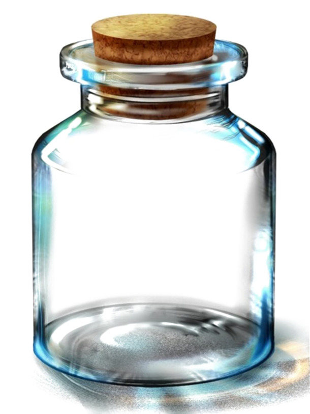 高清透明PNG木塞玻璃瓶及其他装饰图案设计素材下载