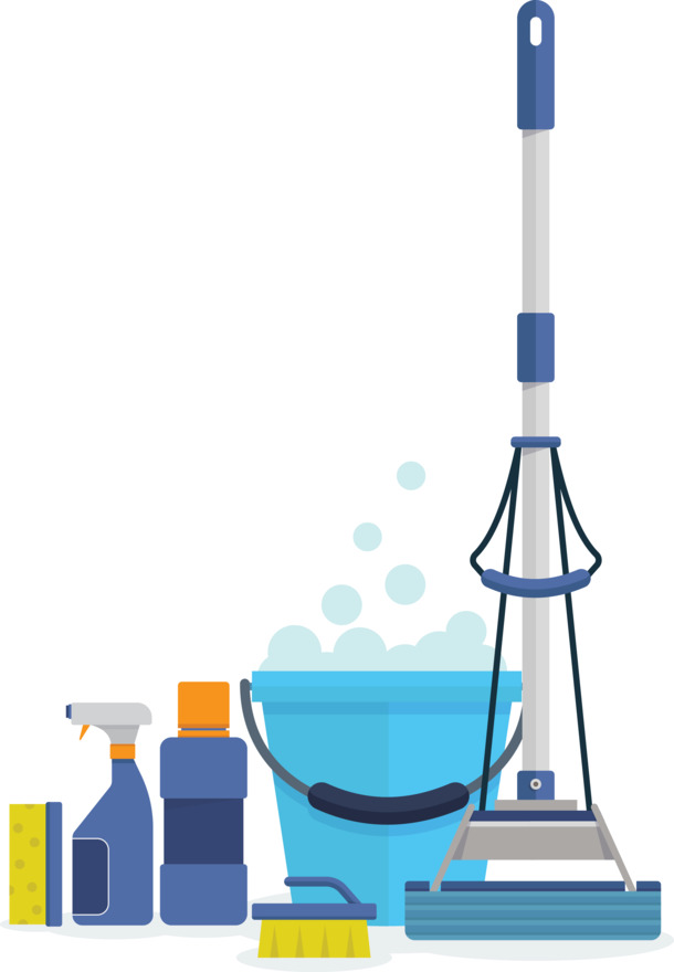 高清透明矢量图，吸水拖把及其他装饰图案PNG设计素材下载